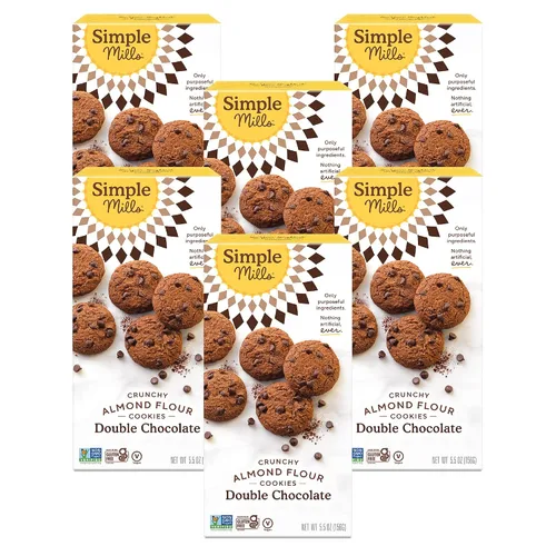 Vista 16 de Simple Mills Galletas crujientes de harina de almendras, chispas de chocolate, sin gluten, vegano, bocadillos saludables, hechos con aceite de coco