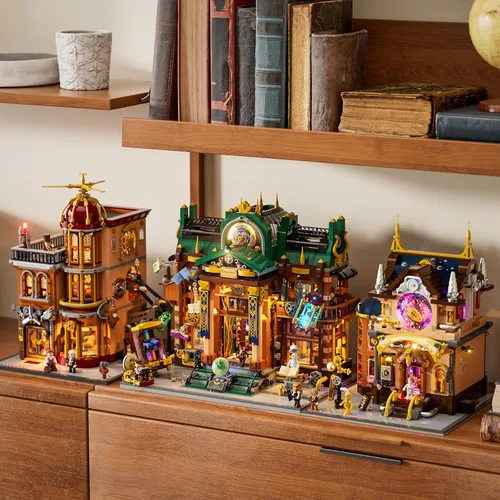 Vista 6 de Juego de Ladrillos de Construcción de Iluminación Steampunk Time-Rift de Lumibricks, 3187 Piezas de Construcción Modular de la Colección Custodios