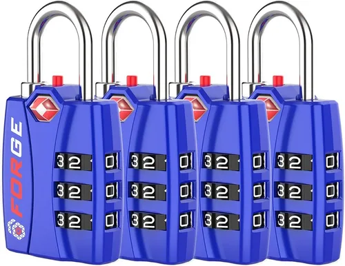 Vista 18 de Forge Cerraduras de equipaje aprobadas por la TSA - Negro 2 PK