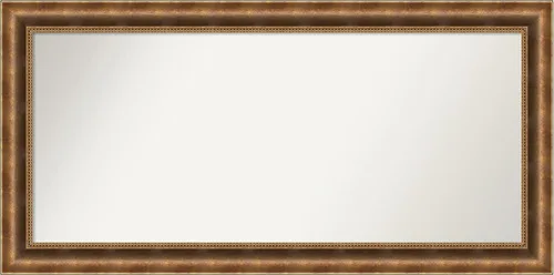 Vista 726 de Amanti Art Espejo de pared personalizado no biselado (25 x 25 pulgadas), marco de bronce acentuado, varios tamaños personalizados, espejo de baño