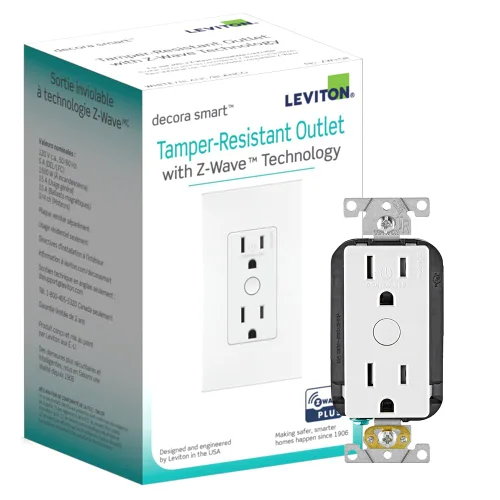 Vista 8 de Leviton Decora Smart Dimmer Z-Wave Serie 800, ZW6HD-1RW, Blanco
