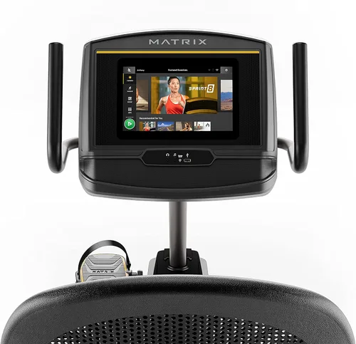 Vista 6 de Matrix Fitness R50 Recumbent Bike Club-Quality Dual Form Frame, Comfort Arc Seat Quiet Exact Force Induction Brake Recovery Rides, Low-Impact