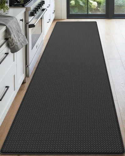 Vista 29 de DEXI Alfombrillas de Cocina Acolchadas Anti Fatiga, 17x59, Alfombra de Pasillo para Estar de Pie Impermeable, Espuma Viscoelástica Cómoda Acolchada
