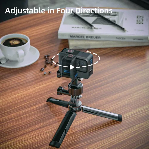Vista 3 de Accesorios magnéticos para GoPro, base de liberación rápida para bicicleta, selfie stick, monopie, soporte de trípode, compatible con GoPro Hero