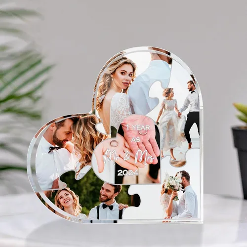 Vista 10 de Nazenti Bloque de fotos acrílico personalizado, Regalos de fotos de aniversario, Regalo de foto personalizado, Regalos de Navidad para él, Ella