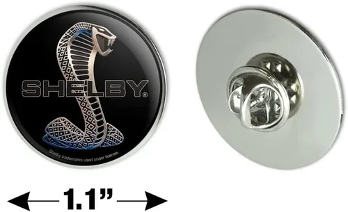 Vista 6 de Shelby Cobra Logo Metal 1.1" Tie Tack Hat Solapa Pin Pinback, Multi colorido