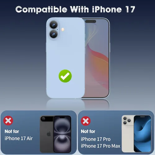 Vista 2 de MILPROX Funda de silicona compatible con Magsafe para iPhone 17 de 6.3 Azul marino