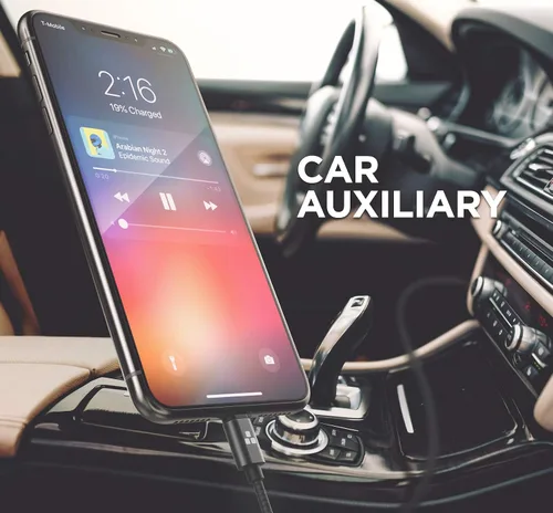 Vista 4 de Cable de auriculares de repuesto con conector Lightning para iPhone (0.138 in) con micrófono y control remoto de volumen