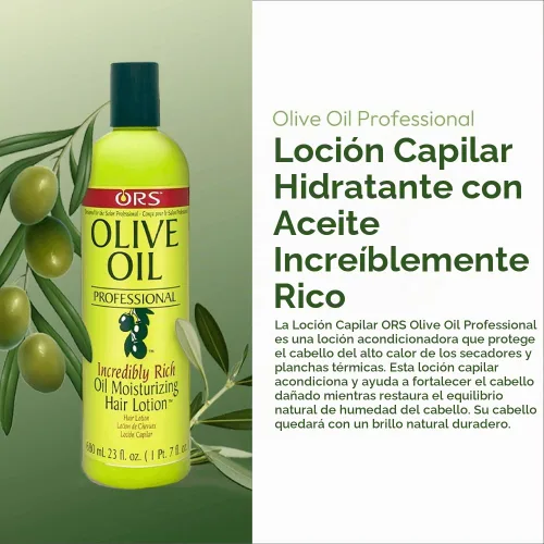 Vista 5 de ORS Aceite de oliva profesional increíblemente rico aceite hidratante loción capilar 23 onzas (1)