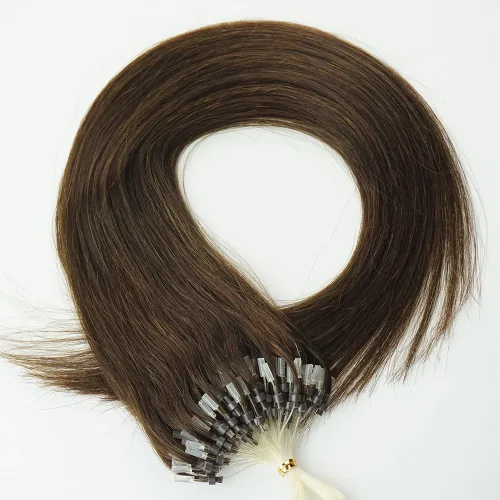 Vista 5 de 26" 50 g 100s Micro Anillo Bucle 100% cabello humano Extensiones Natural suave real Belleza recta pelo 100strands de regalo en uno Pack, 1
