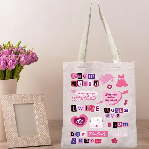 Vista 6 de K-Pop Group Tote Bag Cantante Fans Regalos Música Miembros del grupo Bandolera Singer Tour Mercancía