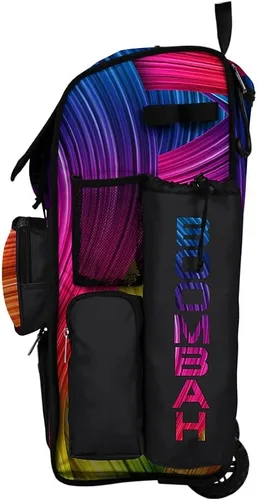 Vista 4 de Boombah Rolling Superpack 2.0 Bolsa de equipo de béisbol/sóftbol - 23-1/2" x 13-1/2" x 9-1/2" - Flow Multi - Mango telescópico - Capacidad para 4