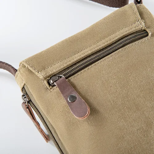 Vista 71 de Sechunk Vintage Canvas Messenger Cross body bag Shoulder bag