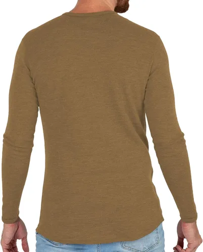 Vista 2 de MERIWOOL - Camisa térmica de manga larga para hombre, 100% lana merino