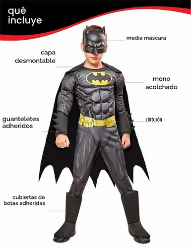 Vista 3 de Rubies en Party City DC Comics Superheroes: Disfraz de Batman