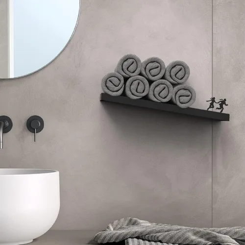 Vista 6 de Artori - Estante flotante de papel higiénico – Decoraciones de pared de baño, soporte de papel higiénico de pared inclinado, organizador