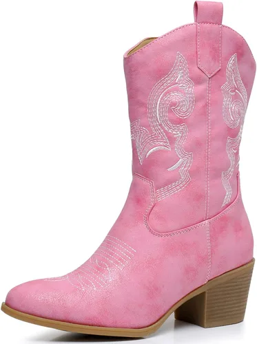 Vista 10 de GLOBALWIN Cowboy Boots for Women, Mid-Calf Western Style 19YY17negro
