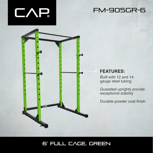Vista 7 de Cap Barbell Serie de color de rack de potencia de jaula completa Opciones de 6' o 7