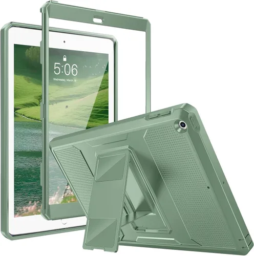 Vista 22 de MoKo Funda Compatible con iPad 9.7 de 2018/2017 6ª/5ª Generación - [Resistente] Funda Híbrida Protectora de Cuerpo Completo a Prueba de Golpes