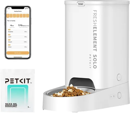 Vista 10 de PETKIT Comedero Automático para Gatos, Comedero Automático para Perros WiFi 2.4G, Dispensador de Comida para Mascotas con Control de Aplicación