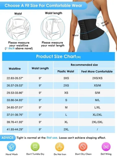 Vista 7 de LUXURY-VITA Entrenador corto de cintura para mujer, grasa del vientre inferior, fajas de entrenamiento, corsé de cintura colombianas