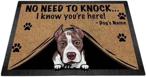 Vista 8 de Felpudo personalizado Peeking Dog Labrador No Need to Knock I Konw You're Here 23.6 x 15.7 pulgadas