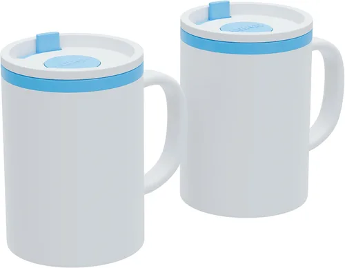Vista 9 de Copco Taza de escritorio icónica de 16 onzas, color aguamarina y menta, juego de 2