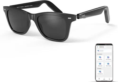Vista 14 de GetD Lentes inteligentes de acetato 2026, ChatGPT y traductor en tiempo real de 145 idiomas, gafas Bluetooth con lente transparente, duración