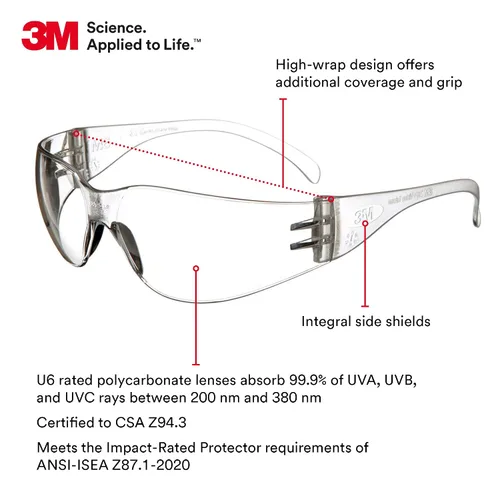 Vista 3 de 3M Virtua gafas de protección, varios colores, N/A, Transparente, 20
