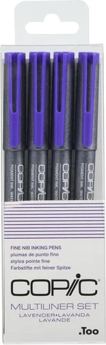 Vista 11 de Marcadores Copic MLBBROAD Multiliner Broad Tinta a Base de Pigmentos, Juego de 4 Piezas