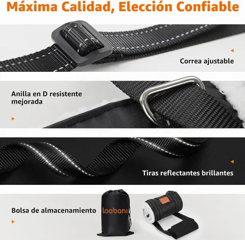 Vista 7 de LOOBANI Arnés de elevación para perros para patas traseras, arnés portátil para perros grandes, soporte para patas traseras, cómodo soporte