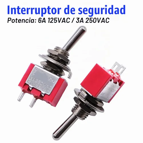Vista 6 de Mxuteuk 8 piezas interruptor de palanca mini SPST interruptor en miniatura encendido/apagado 2 terminales 2 posiciones 6 A 125 V 3 A 250 V