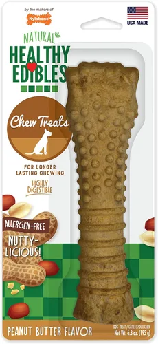 Vista 13 de Nylabone Healthy Edibles Masticables Naturales para Perros de Larga Duración con Sabor a Tocino para Perros, X-Large/Souper (1 unidad)