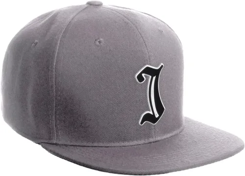 Vista 930 de Daxton Gorra clásica con visera de billete plano con letras del alfabeto inglés antiguo de la A a la Z
