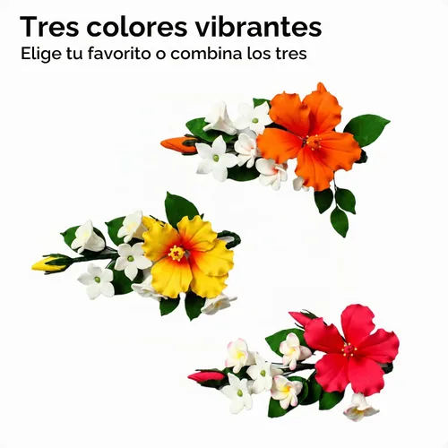 Vista 5 de Global Sugar Art Decoración para tartas de hibisco rosa profundo, flor tropical grande