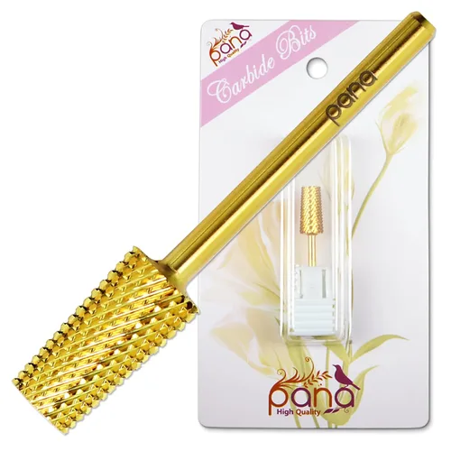 Vista 13 de PANA - Cabezal cónico de carburo con vástago de 3/32 pulgadas (negro, grano grueso), broca de uñas para eliminación rápida de acrílico o gel duro