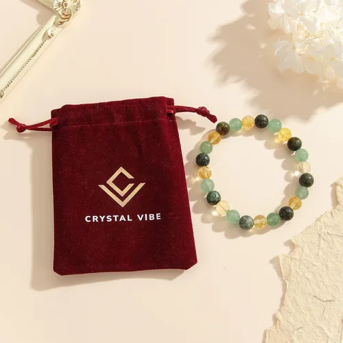 Vista 99 de Crystal Vibe Pulseras de cuentas de 0.315 in para mujeres y hombres, pulseras de cristal con piedras preciosas naturales, tamaño elástico ajustable