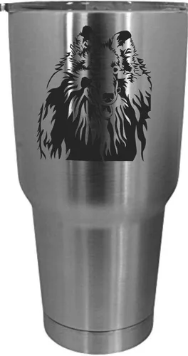 Vista 415 de Cairn Terrier - Vaso grabado con temática de perro, 30 onzas