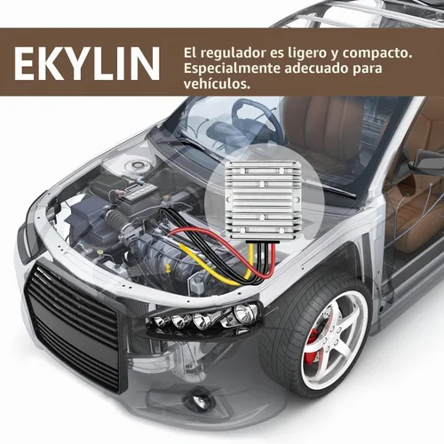 Vista 3 de Estabilizador de voltaje para automóvil, regulador de voltaje resistente de 12 V, 4 A, 48 W, protector de sobretensiones para batería de automóvil