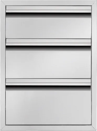 Vista 9 de Cajones de cocina para exteriores, cajón de barbacoa de acero inoxidable, 14 pulgadas de ancho x 20.5 pulgadas de alto x 23 pulgadas de profundidad