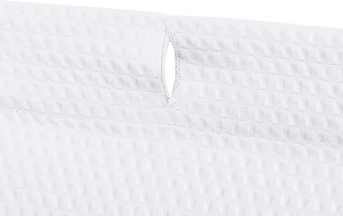Vista 3 de Amazon Basics Cortina de ducha ligera súper suave y de fácil cuidado con textura de gofre, 72 x 72 pulgadas, color blanco (paquete de 8)