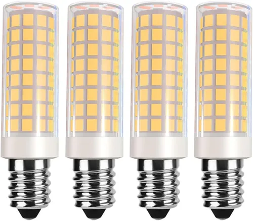 Vista 8 de Bombilla LED E14 E14, bombilla de base europea E14, bombilla de campana de cocina E14, bombilla de araña de 120 V de repuesto para lámpara de sal