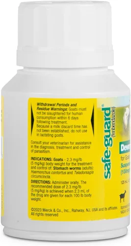 Vista 3 de Líquido antiparásitos Safe-Guard (fenbendazol), 4.2 fl oz
