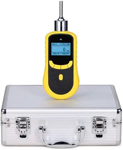 Vista 5 de ATO Detector portátil de fugas de gas de hidrógeno 0 a 500 ppm, monitor de gas H2 con alarma de sonido y luz