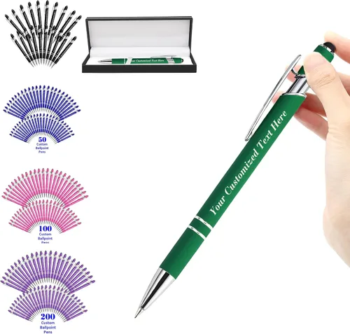 Vista 31 de Bolígrafos personalizados con nombre, bolígrafos personalizados con punta de lápiz digital de 0.020 in, bolígrafo suave al tacto, grabado de texto