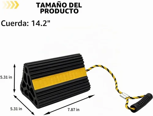 Vista 2 de Vacallity Cuñas de Ruedas para Remolques de Viaje, Resistentes de Goma Sólida para Servicio Pesado, Bloques de Cuñas de Ruedas para Remolques
