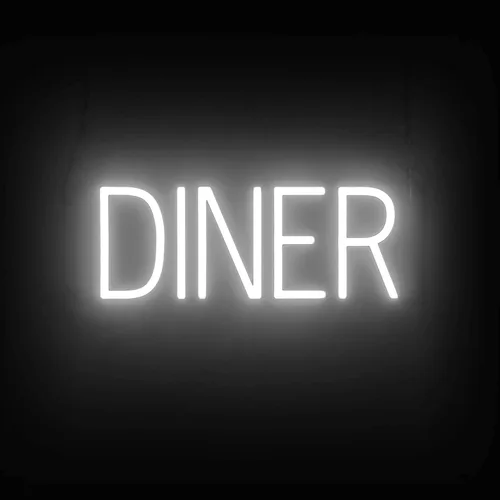Vista 31 de SpellBrite HAMBURGERS Letrero para restaurantes Letreros relacionados con el comedor con aspecto de neón, luz LED roja 40.0 x 6.3 pulgadas Rojo