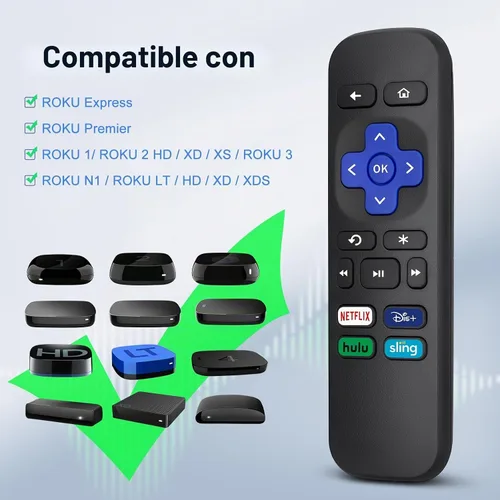 Vista 2 de Mando a distancia de repuesto para Roku Box/Express/Premiere-NO para Stick