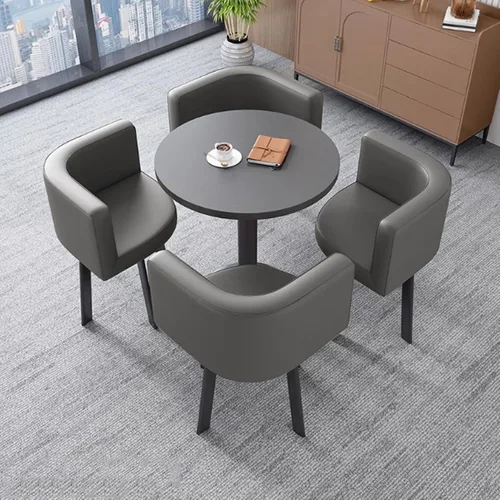 Vista 17 de YVYKFZD Office Reception Room Club Table, Small Kitchen Dining Table Set, Round Conference Table, Business Conference Room Table and Chair Set Save