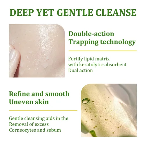 Vista 6 de Gel exfoliante purificador, exfoliante suave que elimina la piel muerta, aceite y desobstruye los poros, seguro para la piel sensible, todo
